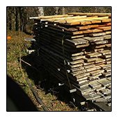 Sustainable Lumber is stacked and continues to Dry