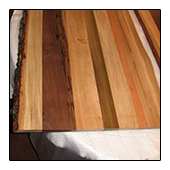 Mixed Species Walnut Poplar Cherry Countertop with Live Edge
